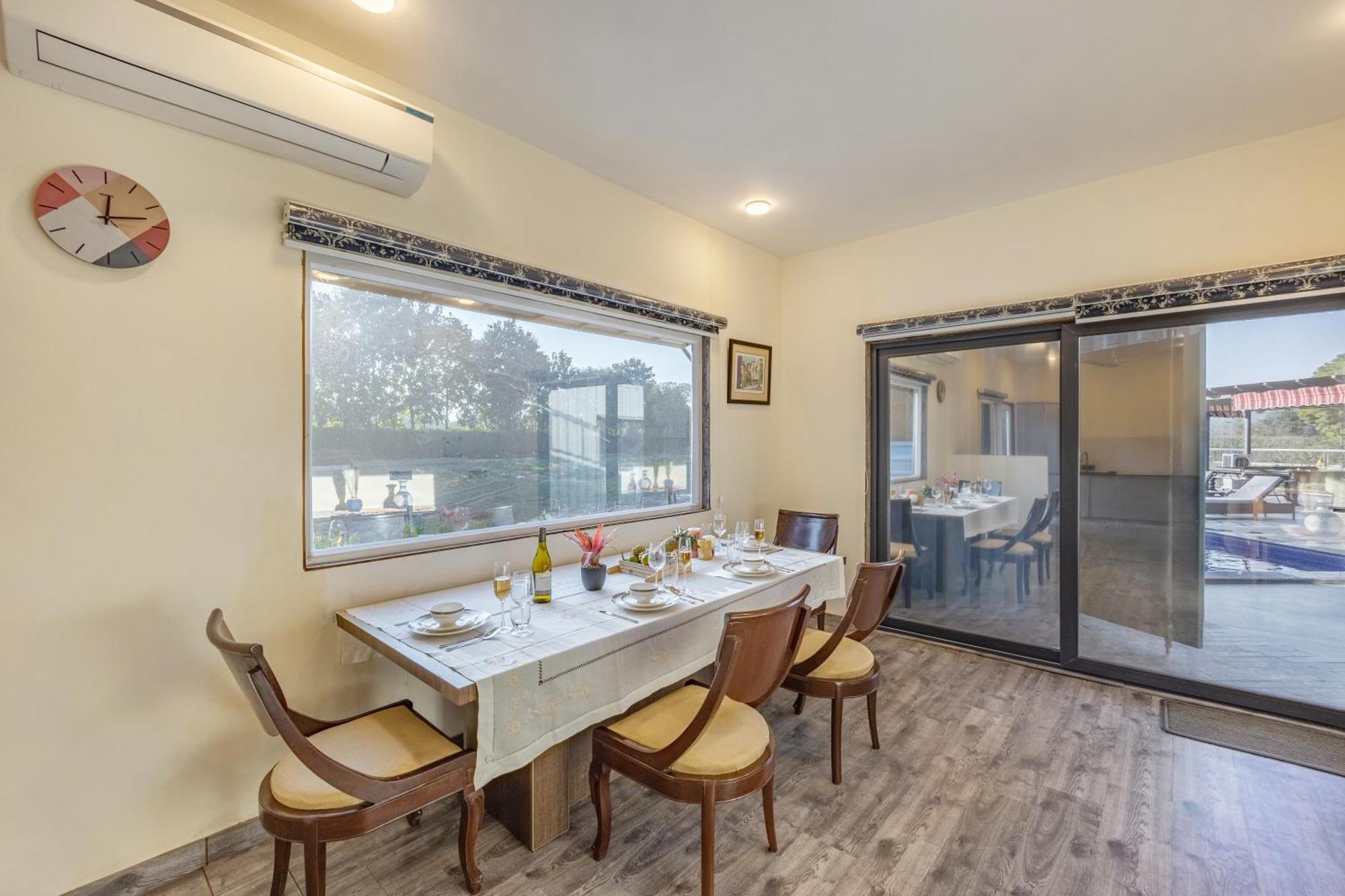 Elivaas Hidden Oasis 4Bhk With Pool, Mud House & Container House Villa Dhauj Exterior foto