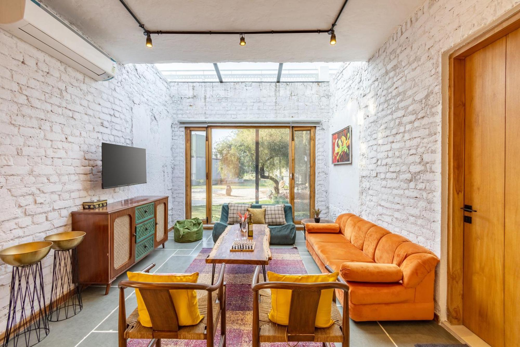 Elivaas Hidden Oasis 4Bhk With Pool, Mud House & Container House Villa Dhauj Exterior foto