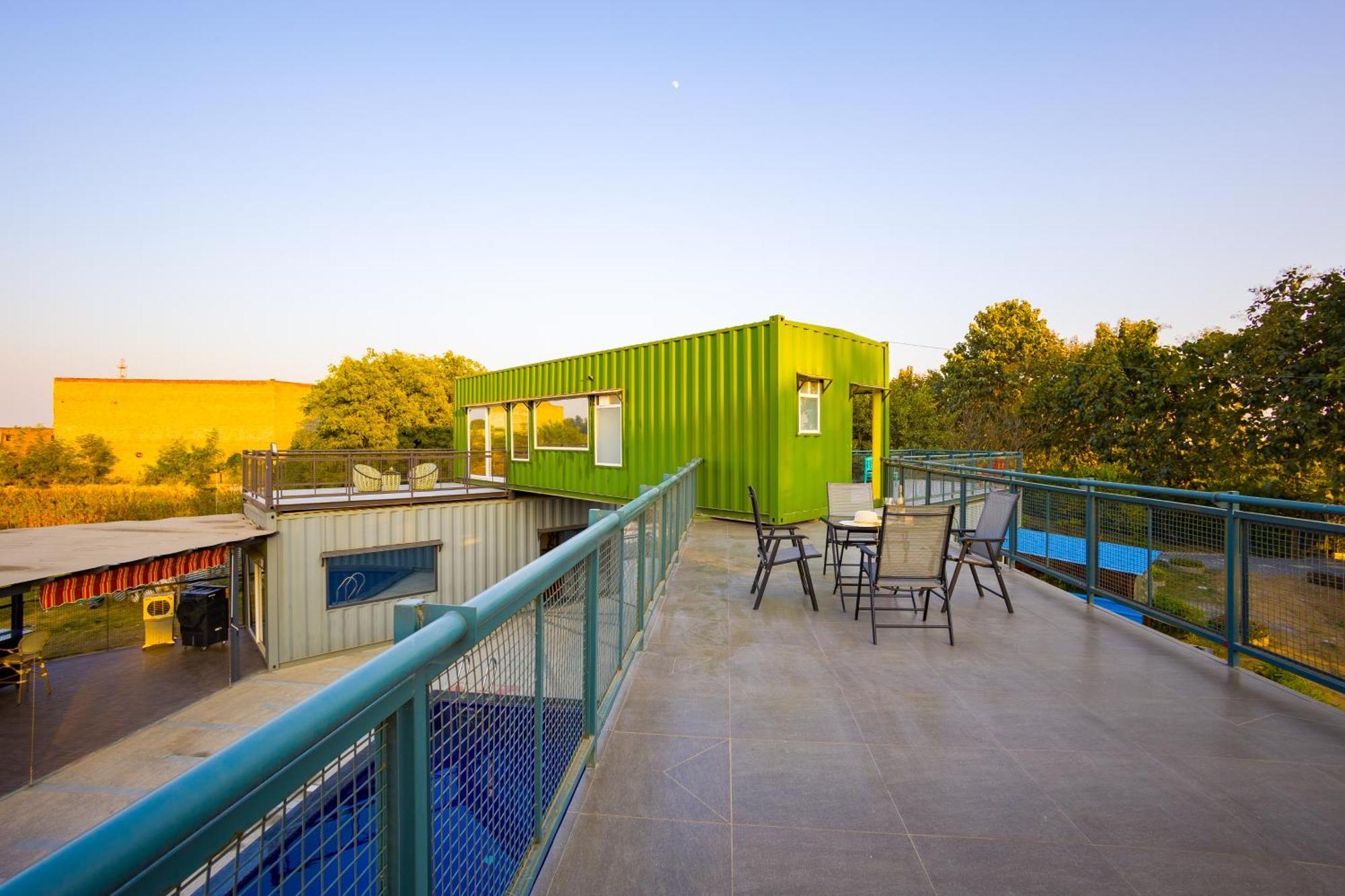 Elivaas Hidden Oasis 4Bhk With Pool, Mud House & Container House Villa Dhauj Exterior foto