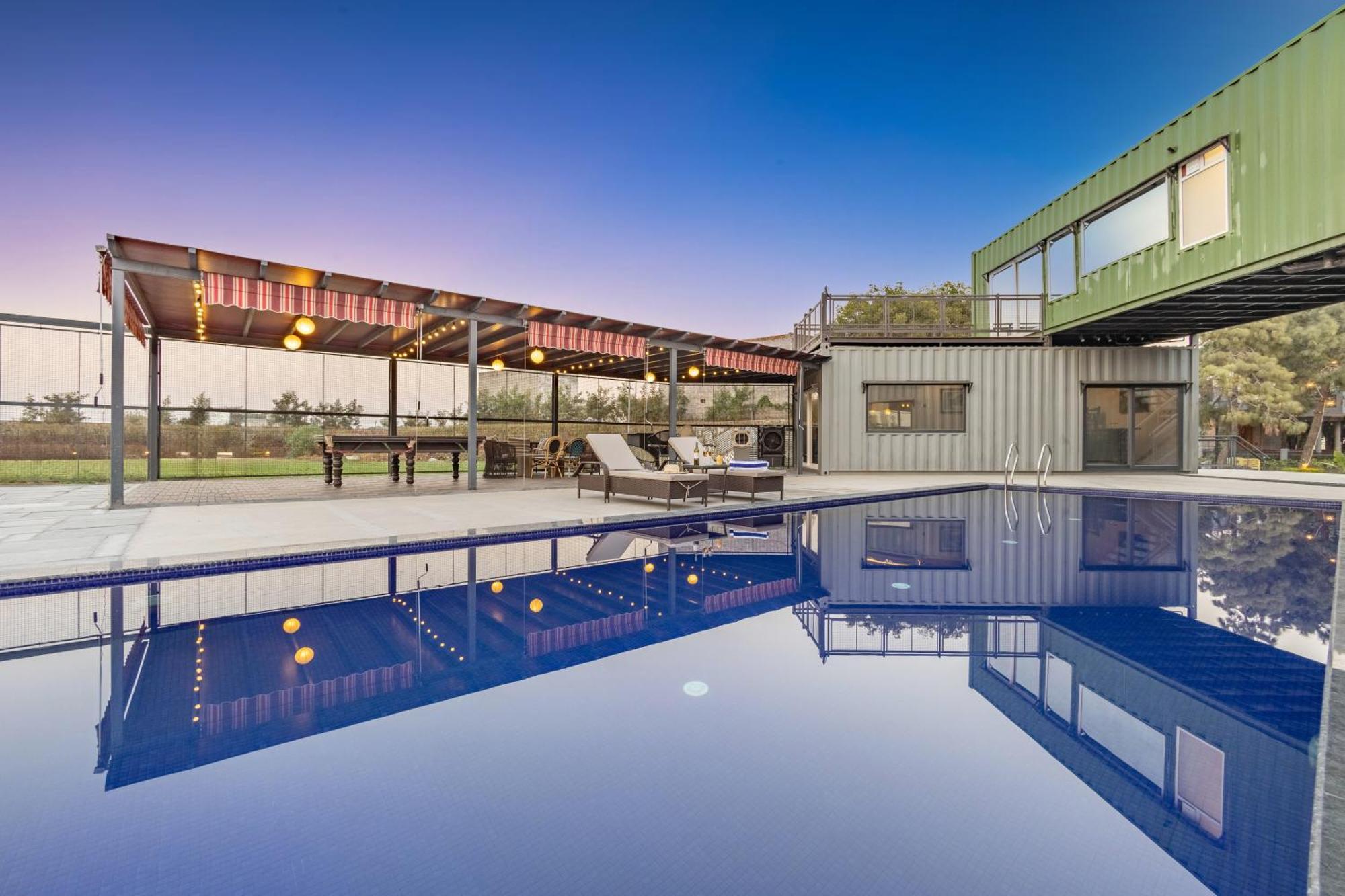 Elivaas Hidden Oasis 4Bhk With Pool, Mud House & Container House Villa Dhauj Exterior foto